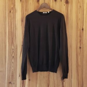 Uniqlo Brown Cashmere Crew Neck Long-Sleeve Sweater - M